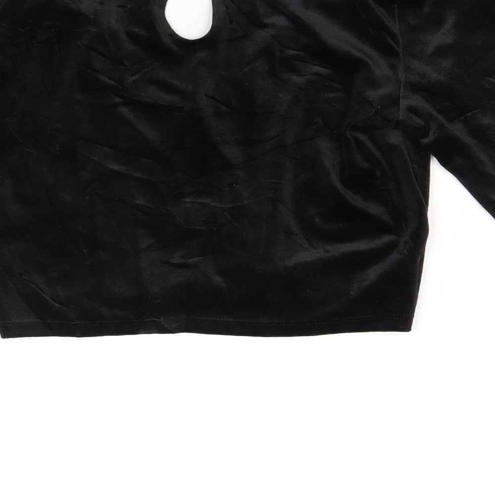 Divided Womens Black Basic Blouse Size S
