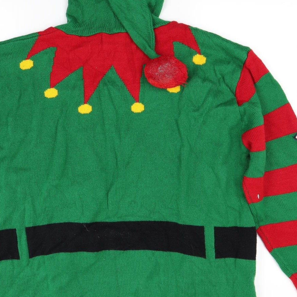 Ho ho ho Womens Green Pullover Jumper Size XL - CHRISMTAS