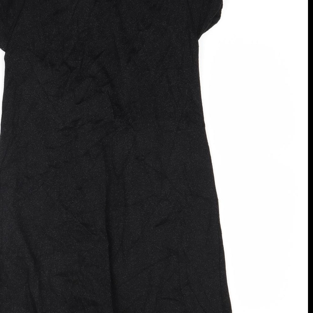 Influence Womens Black T-Shirt Dress Size S