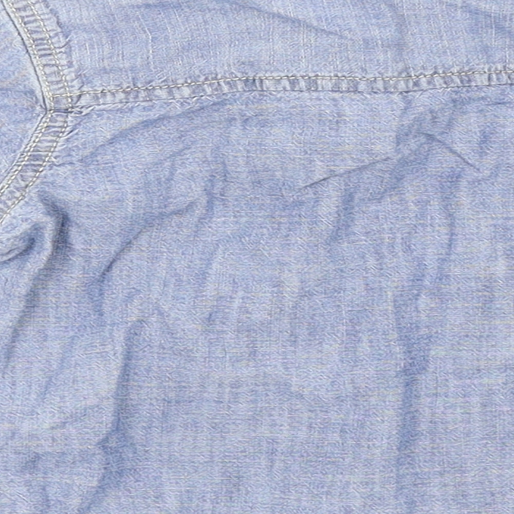 Gap Boys Blue Basic Button-Up Size 12-18 Months