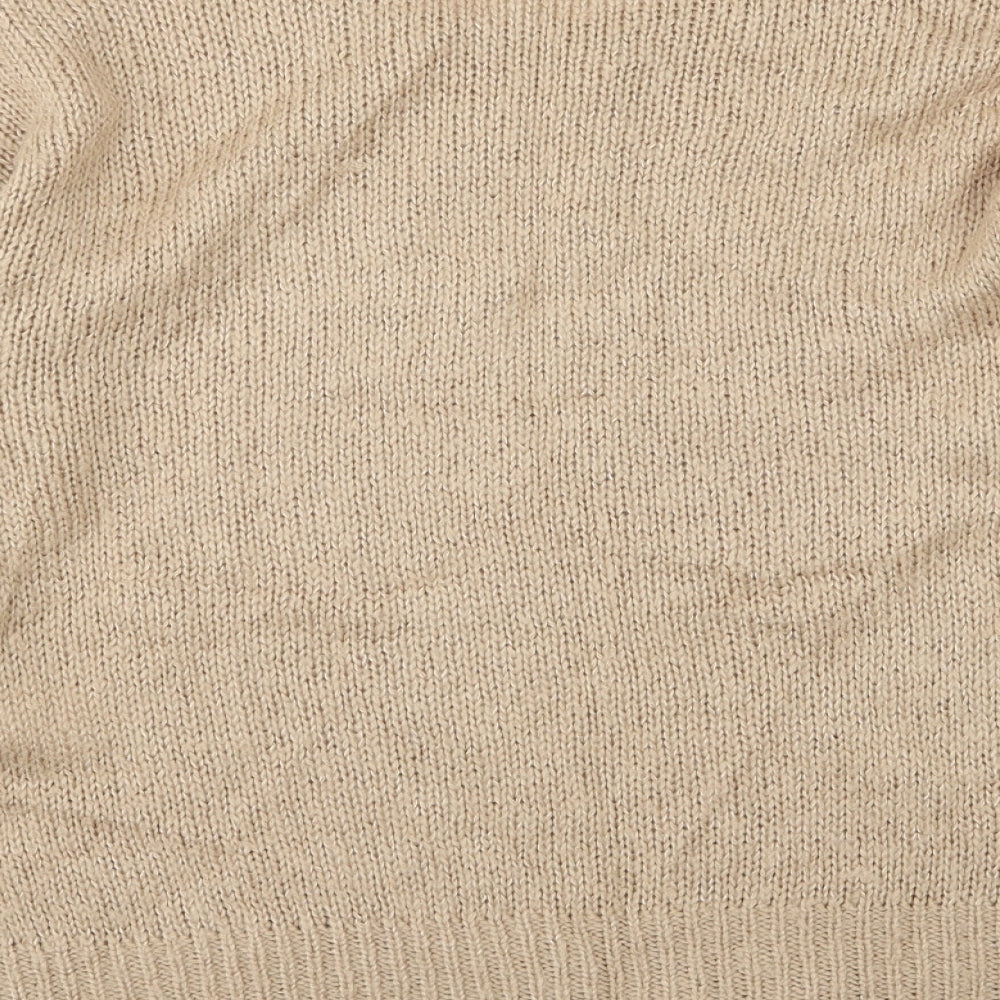 New Look Womens Beige Knit Pullover Jumper Size M