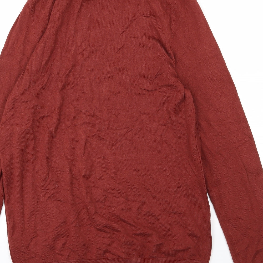 River Island Mens Brown Knit Pullover Jumper Size M