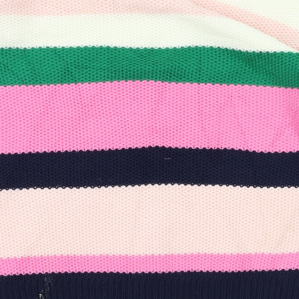Dorothy Perkins Womens Pink Striped Pullover Jumper Size 6