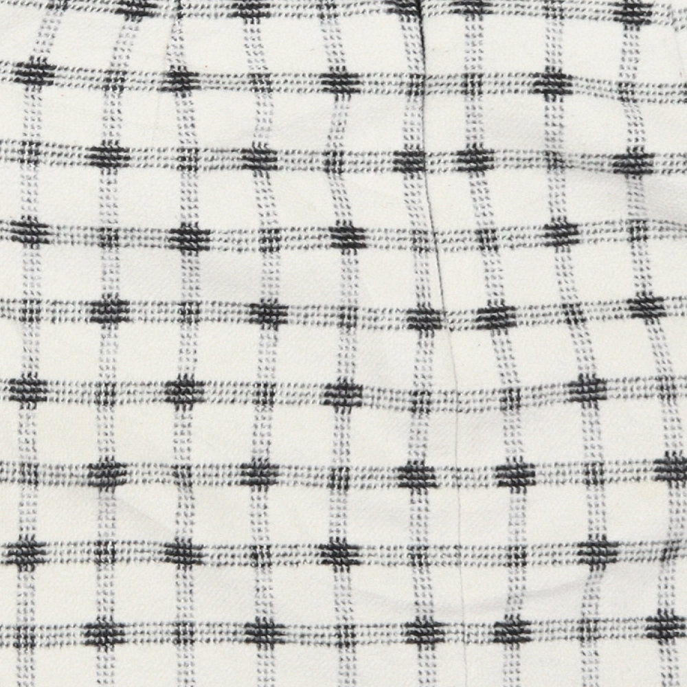 Atmosphere Womens Ivory Check A-Line Skirt Size 12