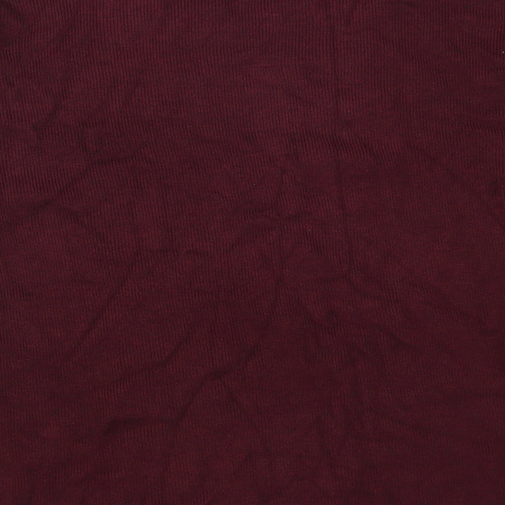 Warehouse Womens Red Pullover Jumper Size 6 - Burgundy