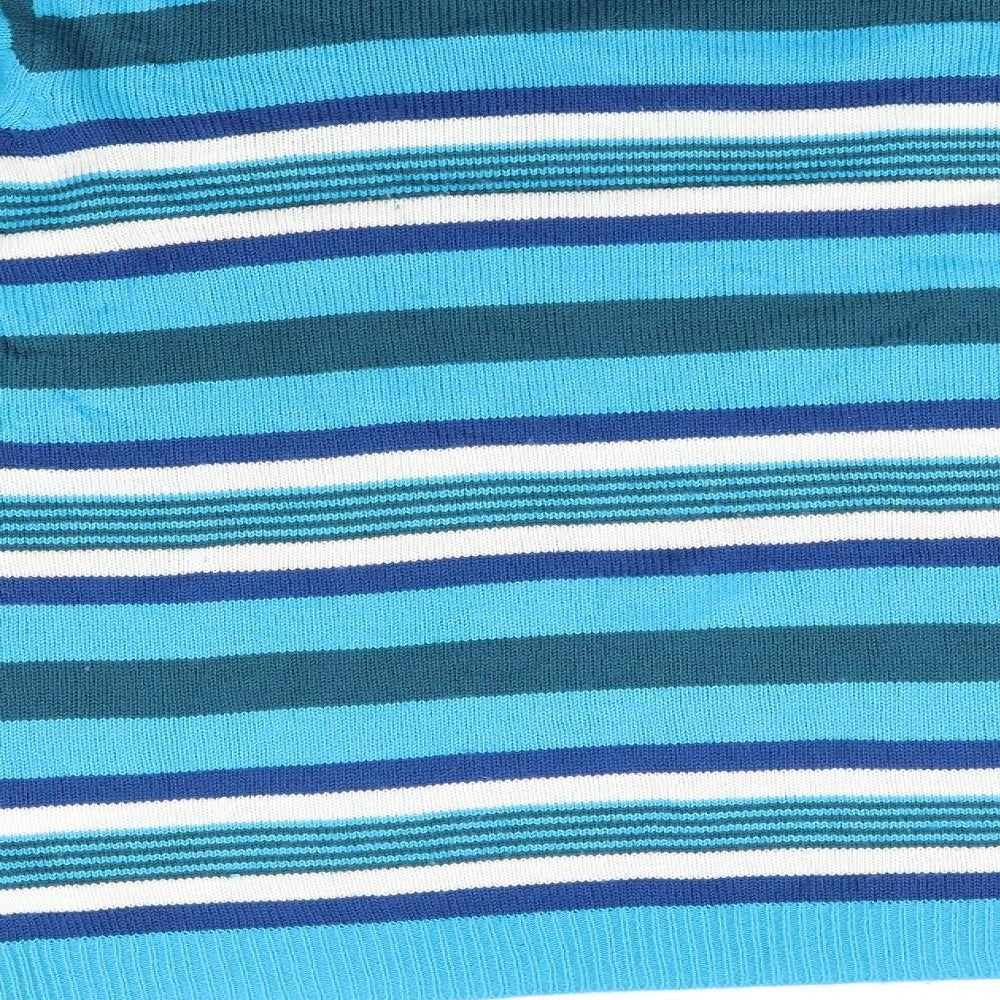 Ble Womens Blue Striped Pullover Jumper Size L