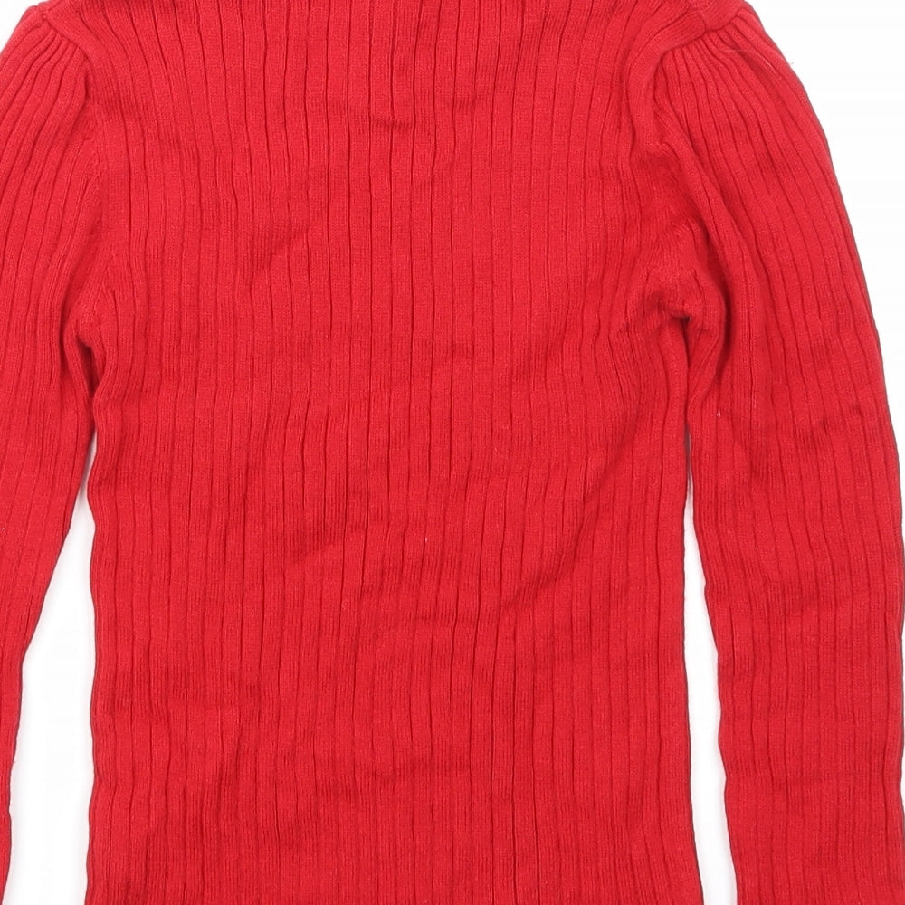 TU Girls Red Basic T-Shirt Size 5-6 Years