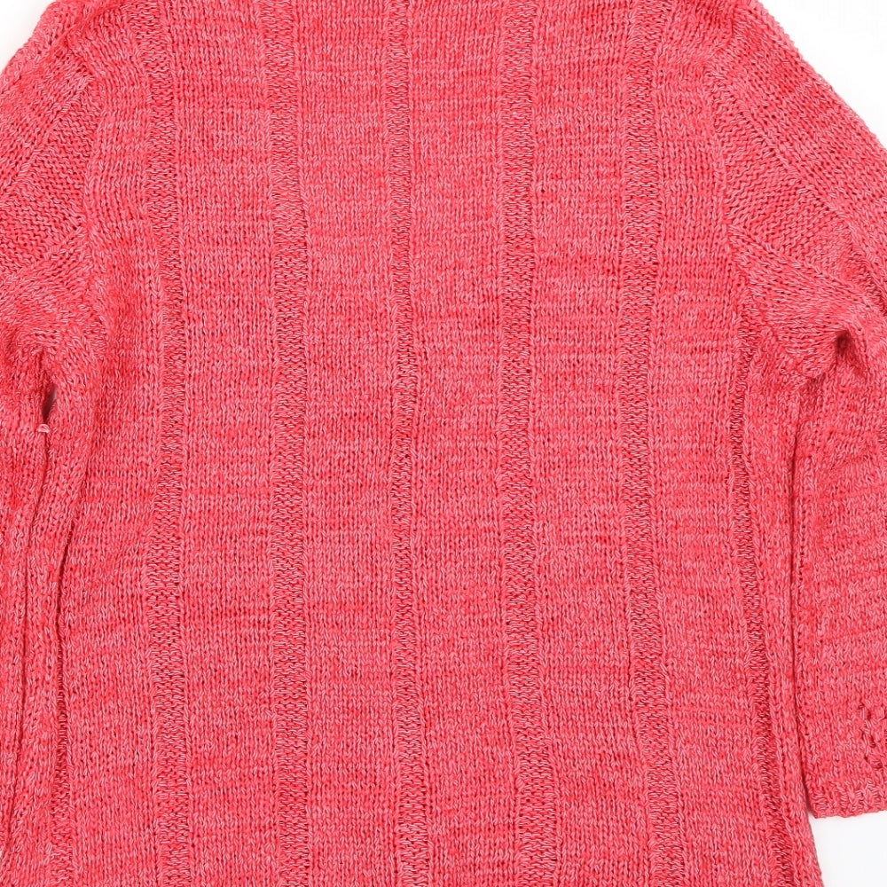 Evie Womens Red Cardigan Jumper Size 14