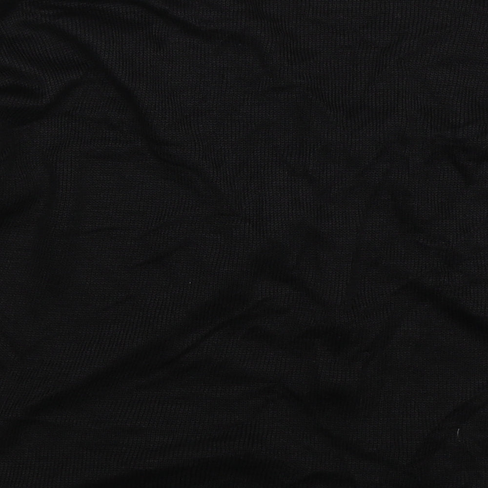 Merry Gold Womens Black Knit Cardigan Jumper Size L