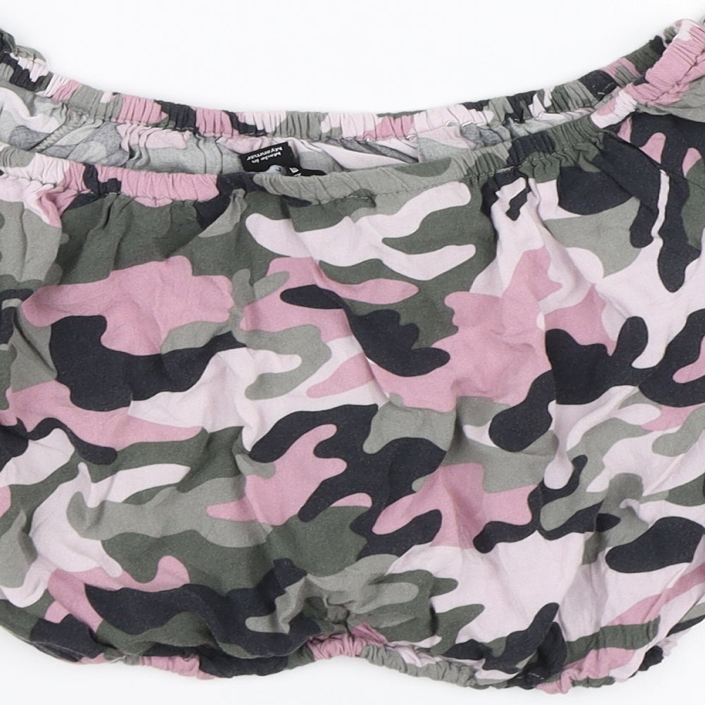 New Look Girls Multicoloured Camouflage Cropped Tank Size 12 Years