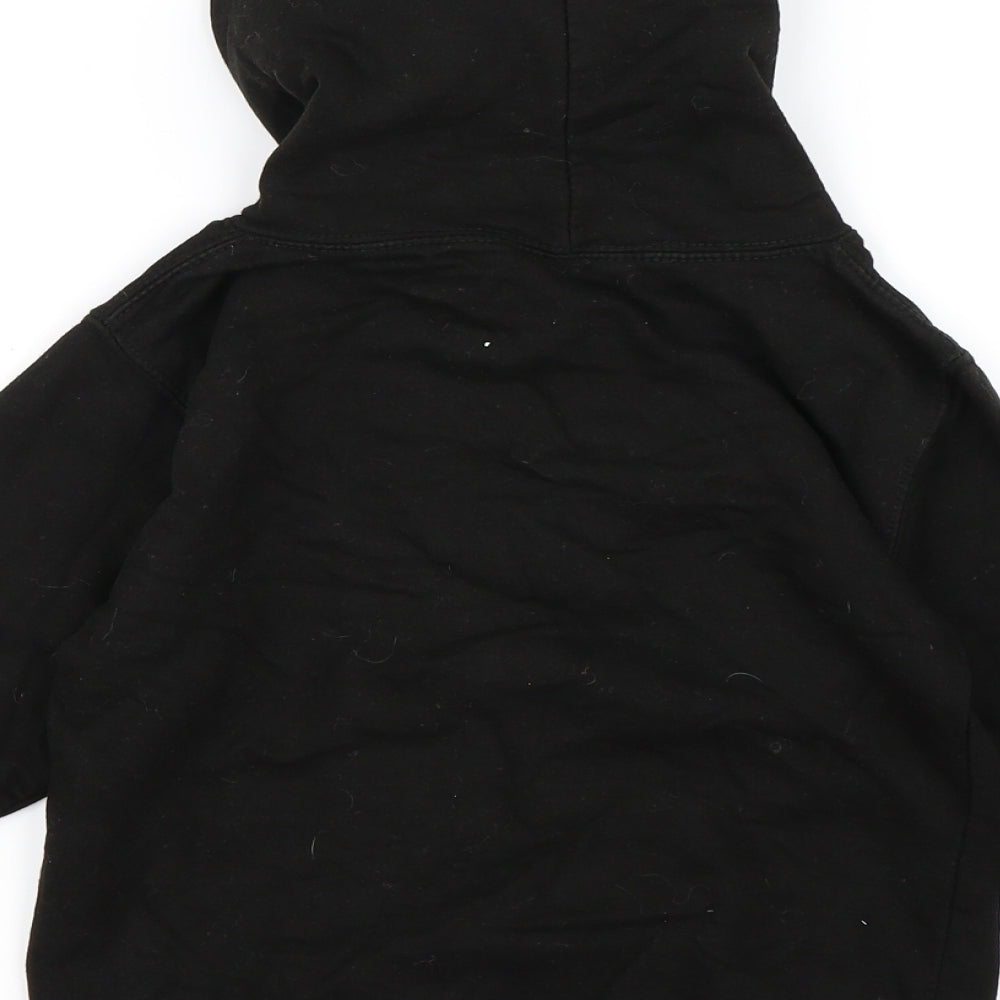 Just Hoods Boys Black Jersey Pullover Hoodie Size 7-8 Years - Dobre