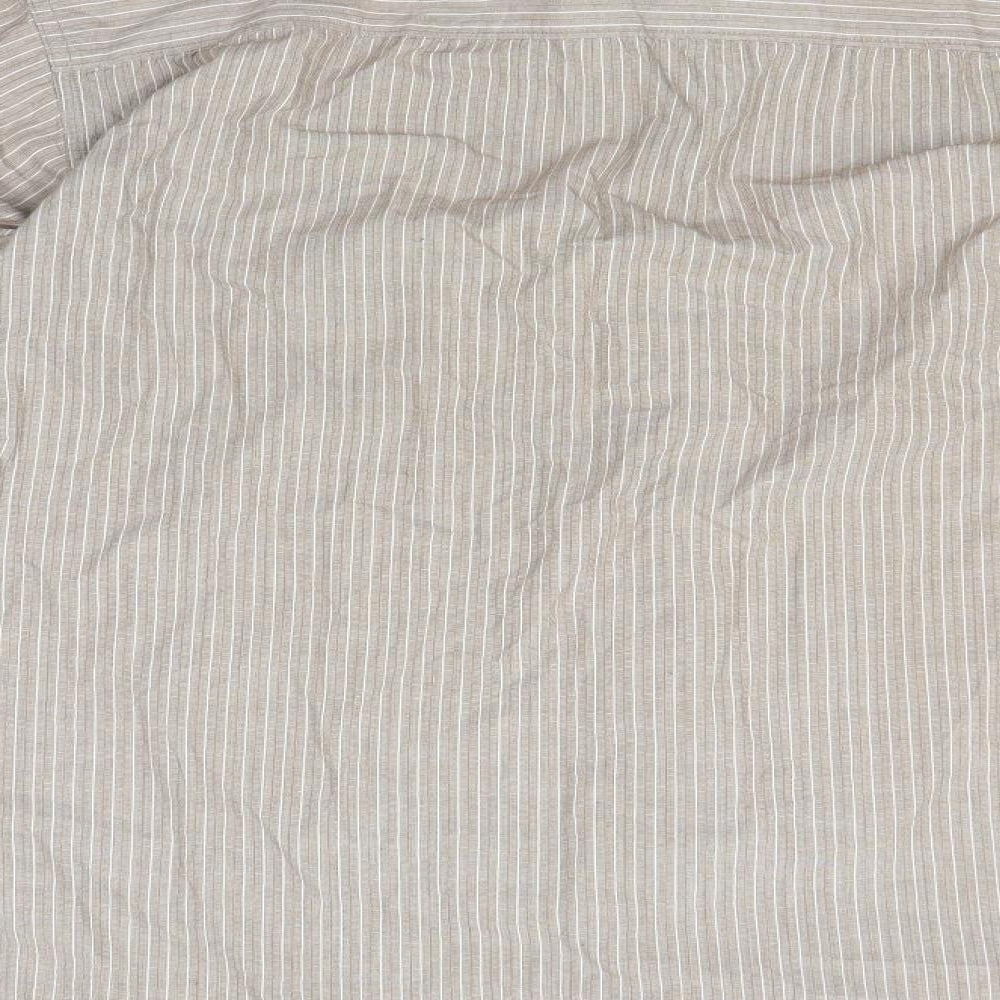 Monsoon Mens Brown Striped Button-Up Size L