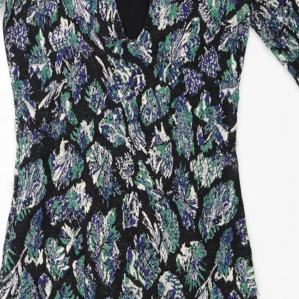 Marks & Spencer Womens Black Polka Dot Pencil Dress Size 8