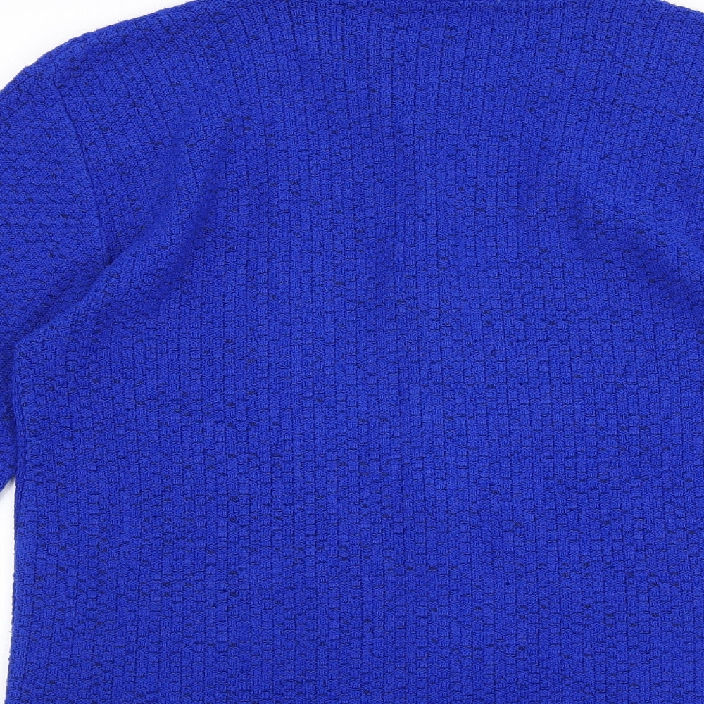 Glimpse Womens Blue Cardigan Jumper Size L