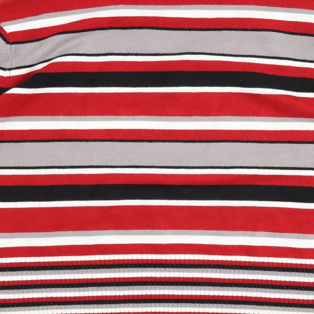 Brand and care label for JORDANA women’s red striped jumper, size 3XL