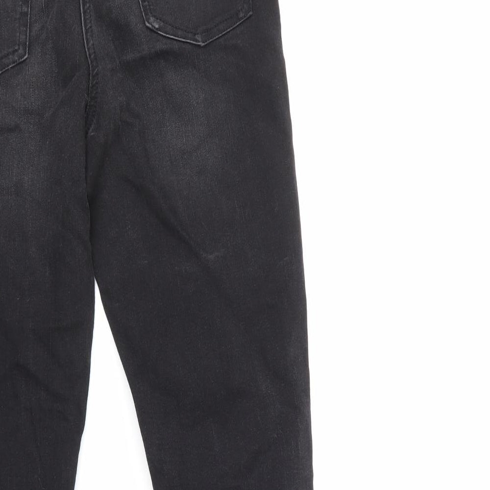 Next Womens Black Floral Denim Skinny Jeans Size 8 L28 in