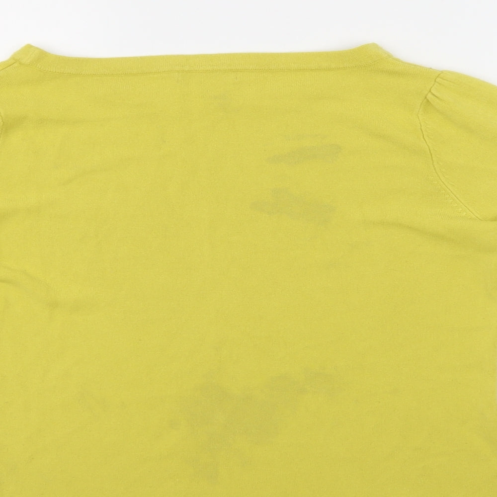 George Womens Yellow Pullover Jumper Size 14