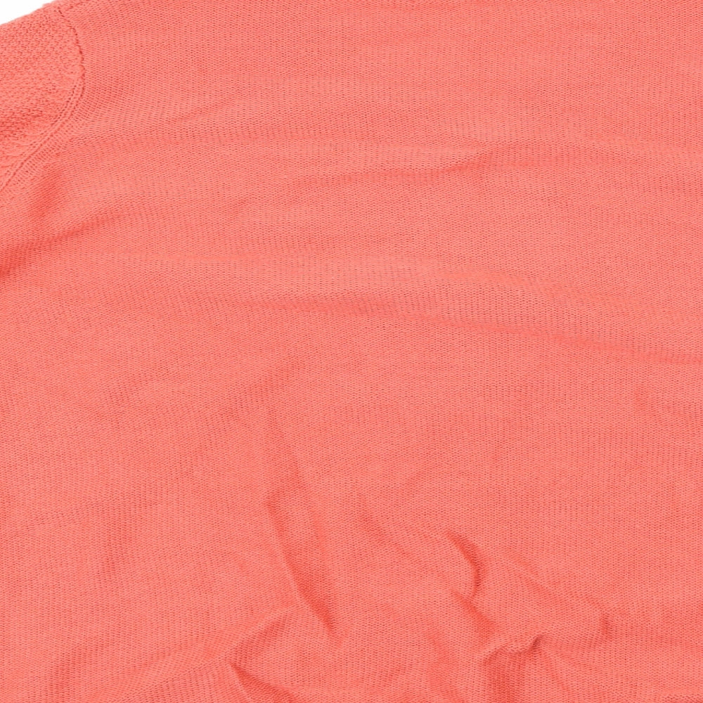 Isle Womens Orange Argyle/Diamond Pullover Jumper Size M