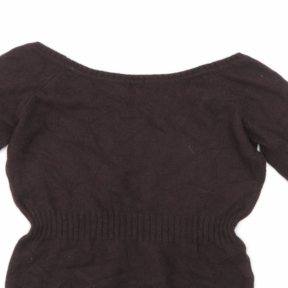 MNG Womens Brown Pullover Jumper Size M