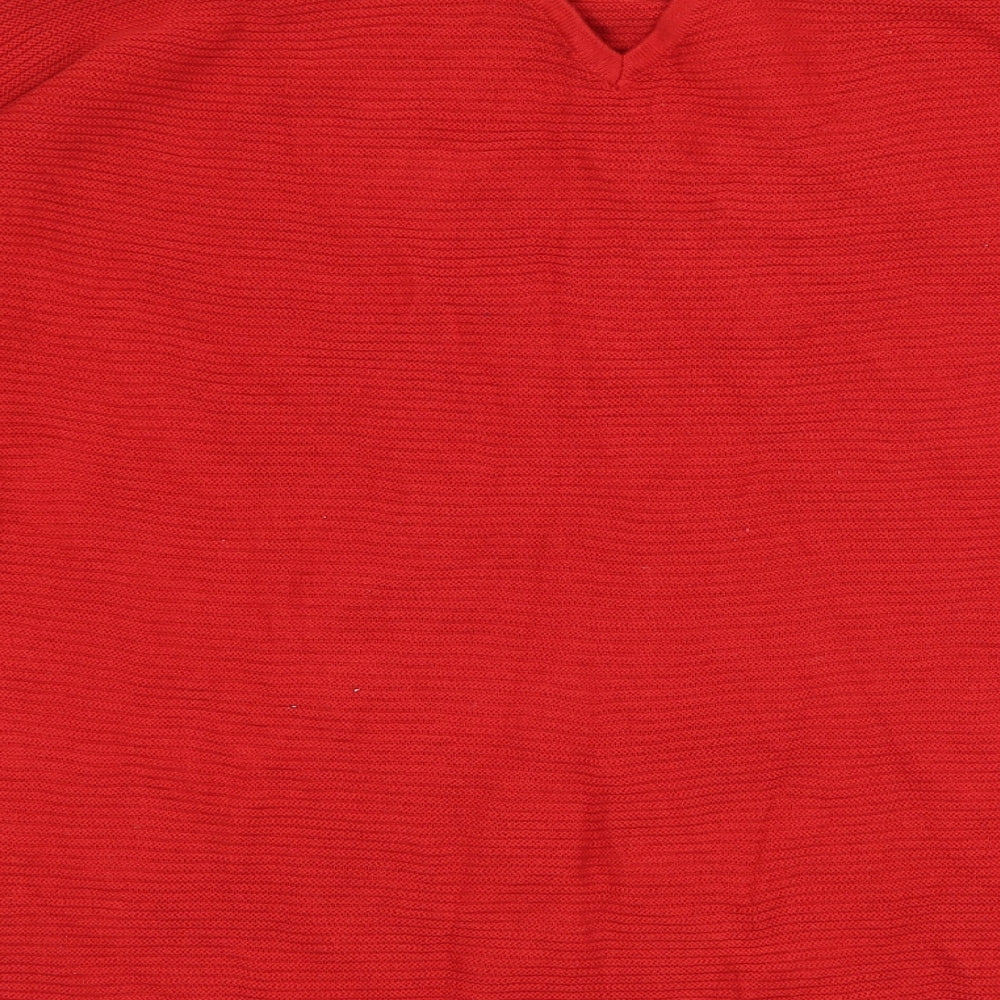 Emsara Womens Red Pullover Jumper Size L