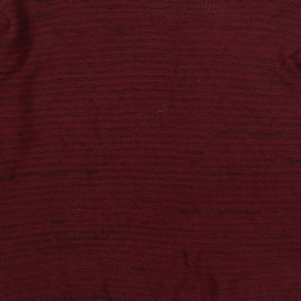 Mia Moda Womens Red Pullover Jumper Size M