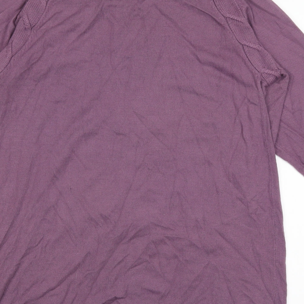 Klass Womens Purple Pullover Jumper Size M