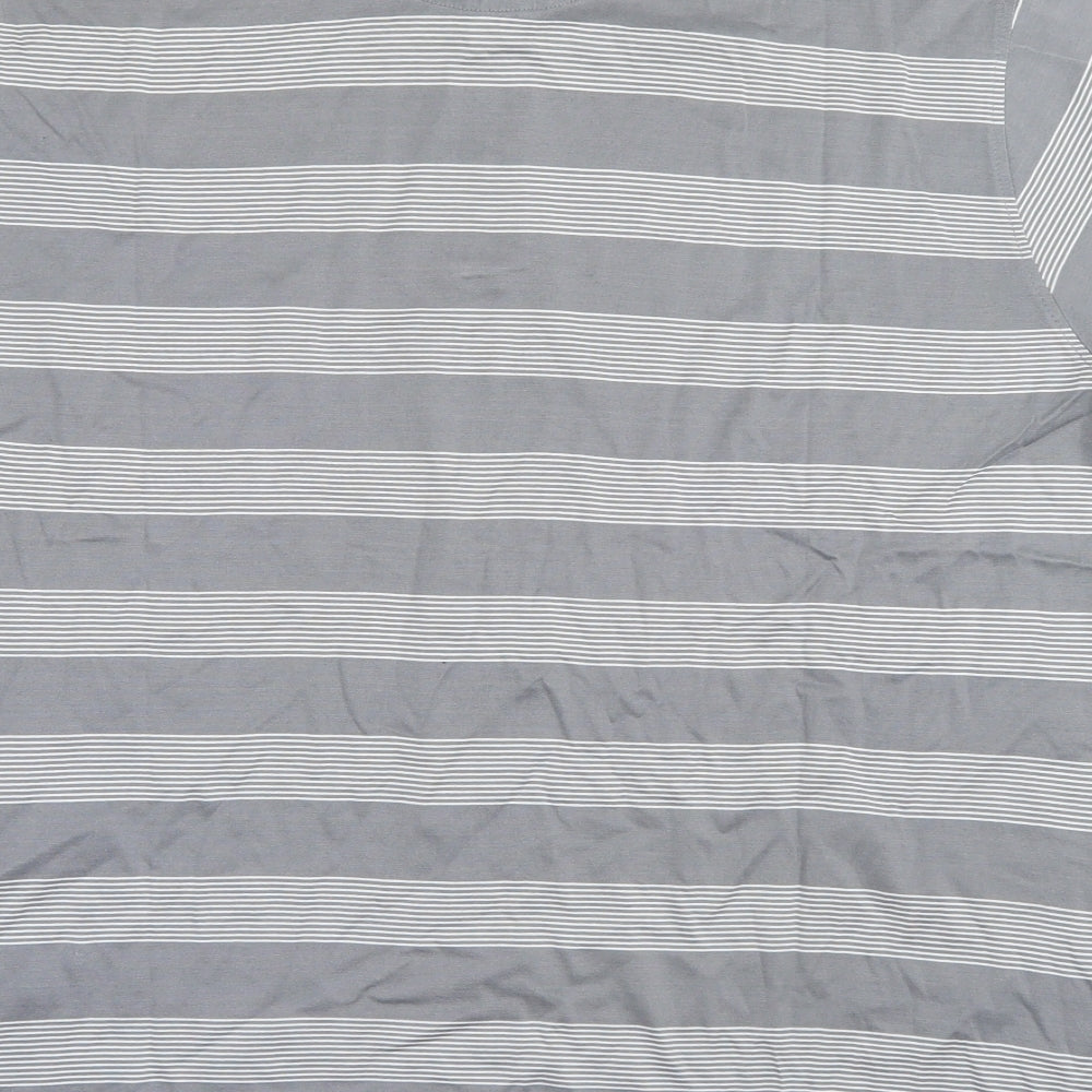 Colin Montgomerie Mens Grey Striped Polo Size L
