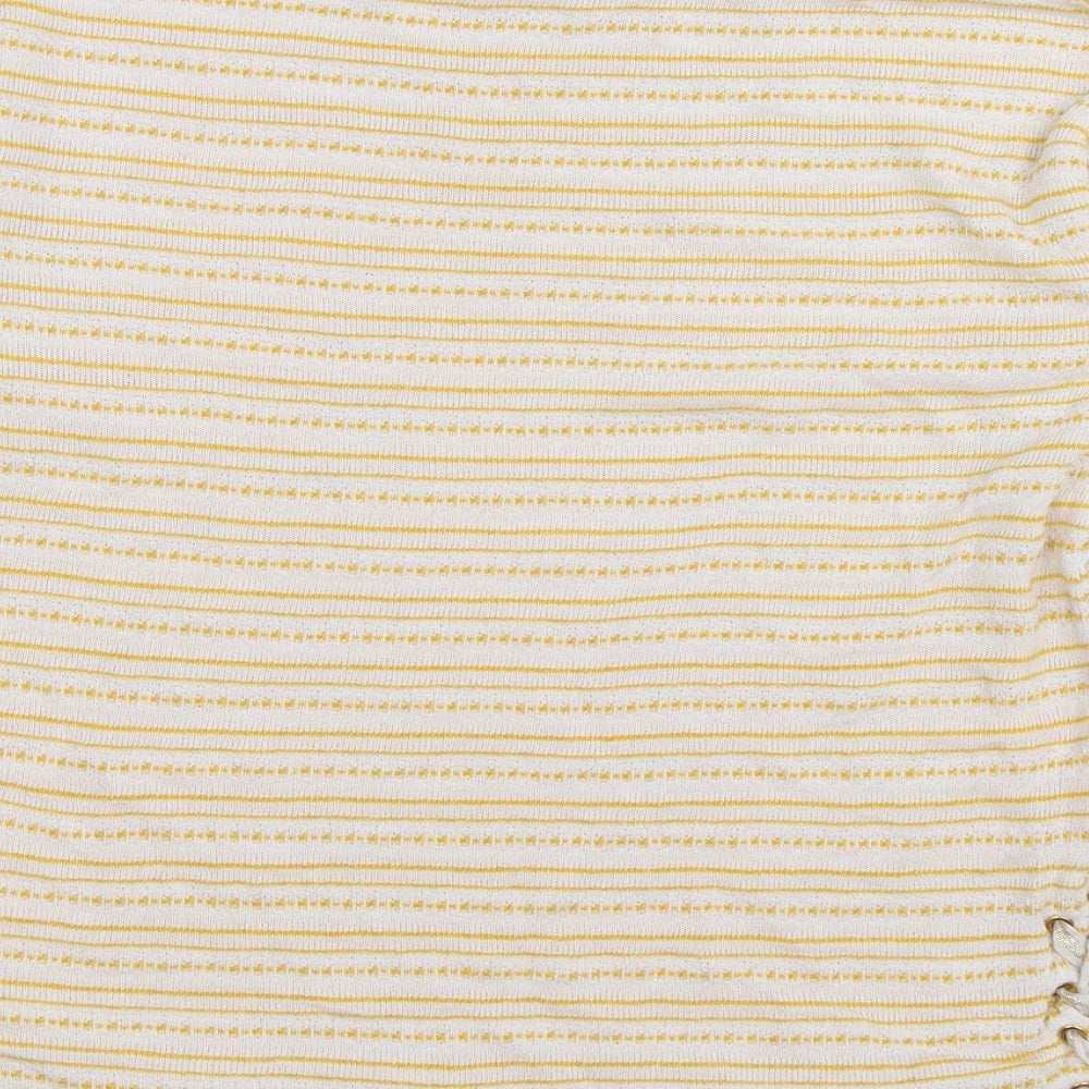 falmer Womens Yellow Striped Pullover Jumper Size 14