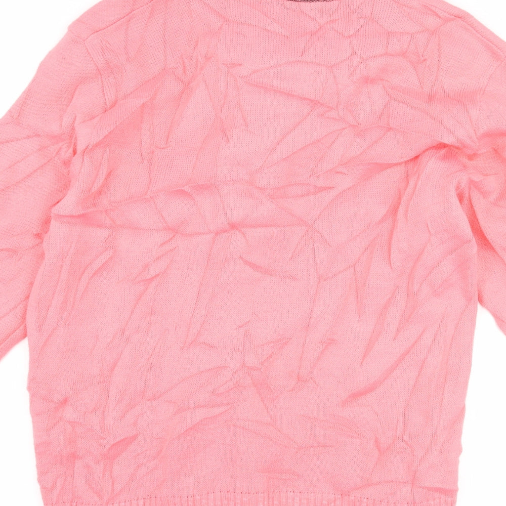 Just Elegance Womens Pink Pullover Jumper Size L
