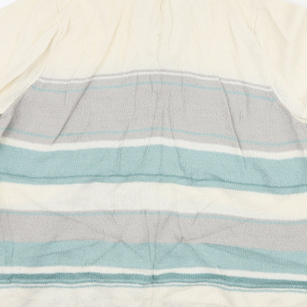 Bonmarché Womens Ivory Striped Basic T-Shirt Size M