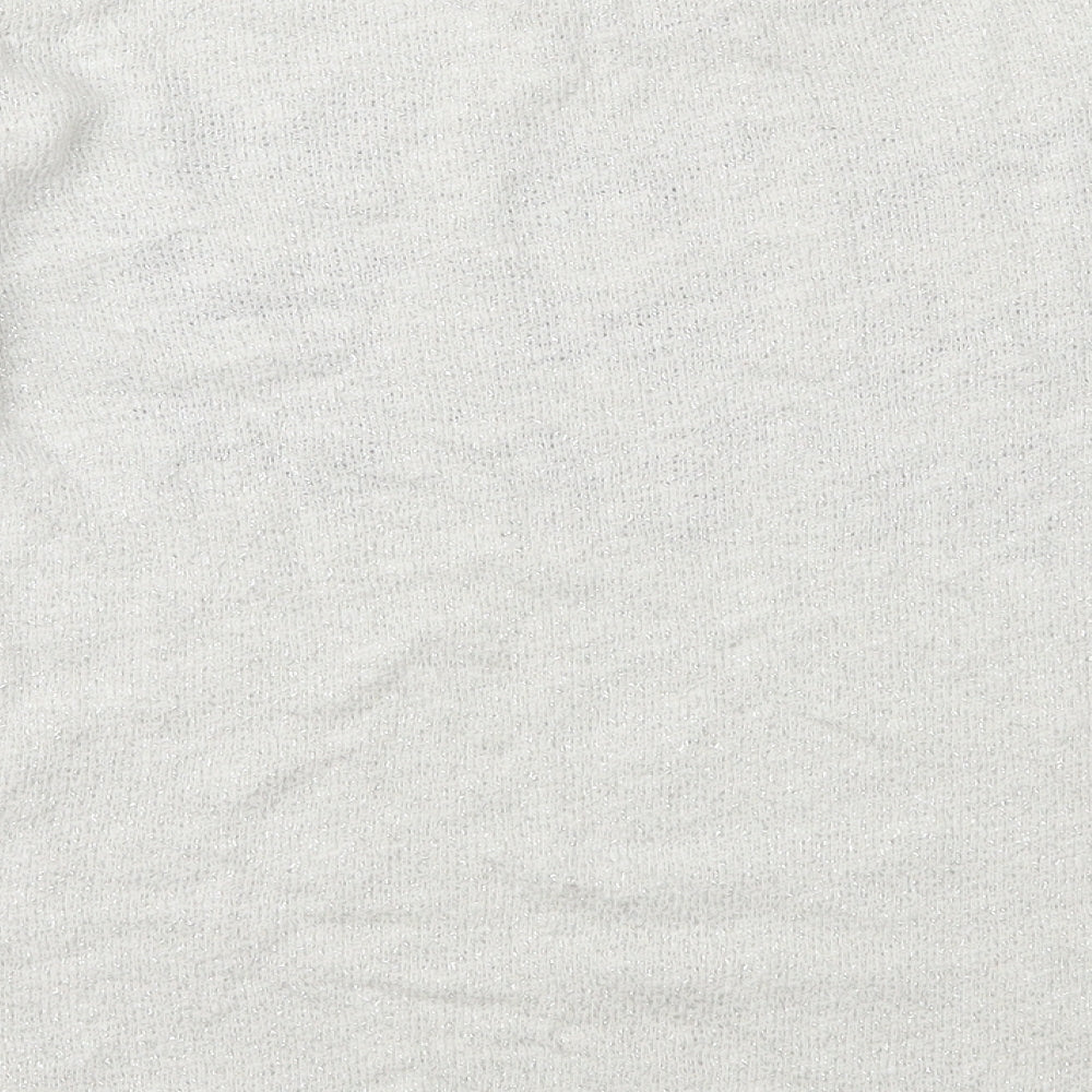 TU Womens White Knit Pullover Jumper Size 14