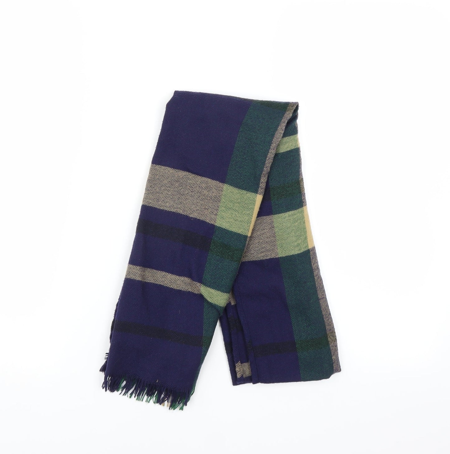Preworn Unisex Blue Check Scarf