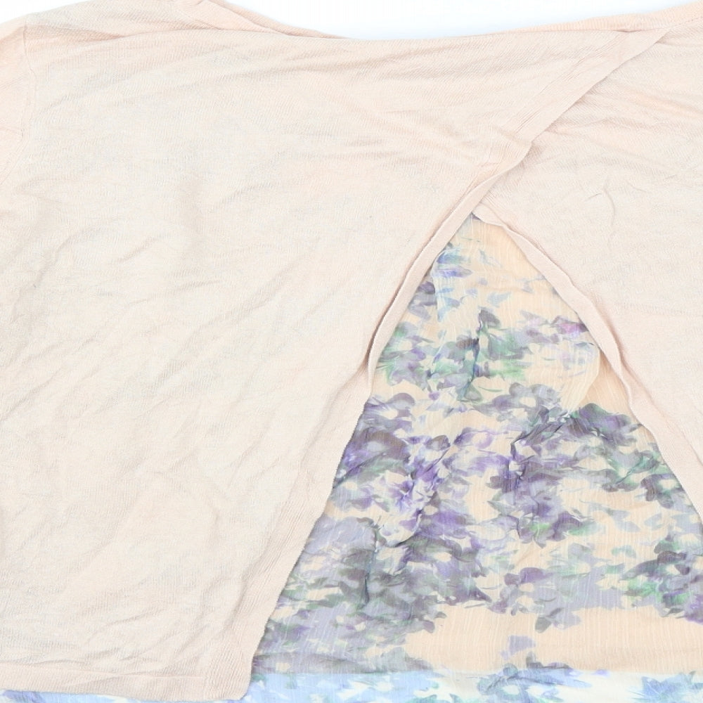 MINUET Womens Pink Pullover Jumper Size M - open back detail