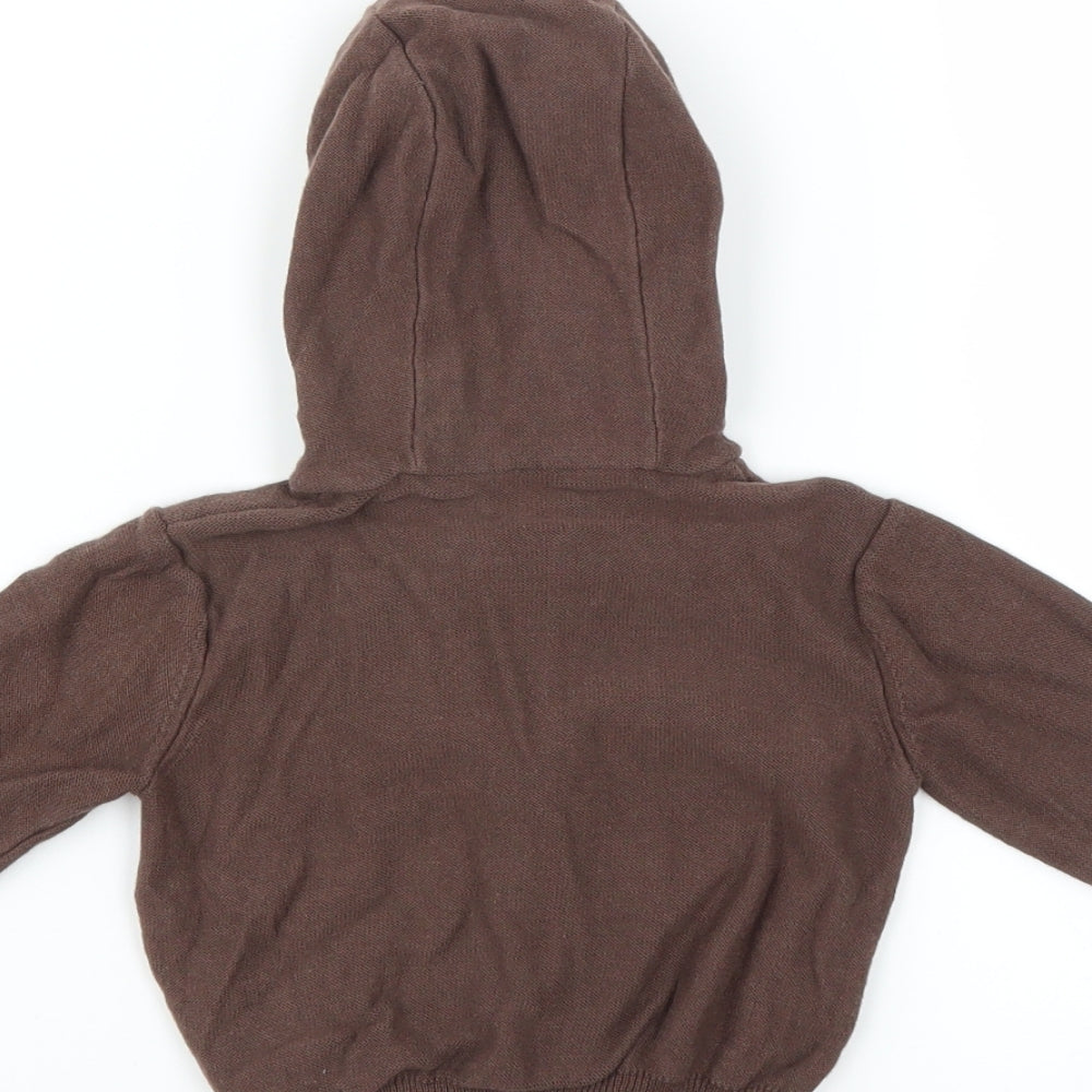 Mothercare Baby Brown Full Zip Jumper Size 6-9 Months