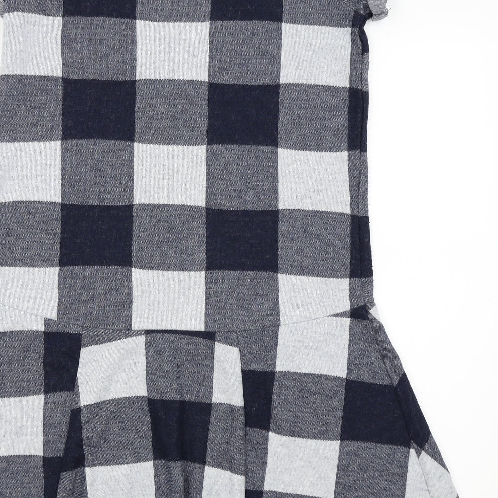 NEXT Womens Blue Check Fit & Flare Size 10