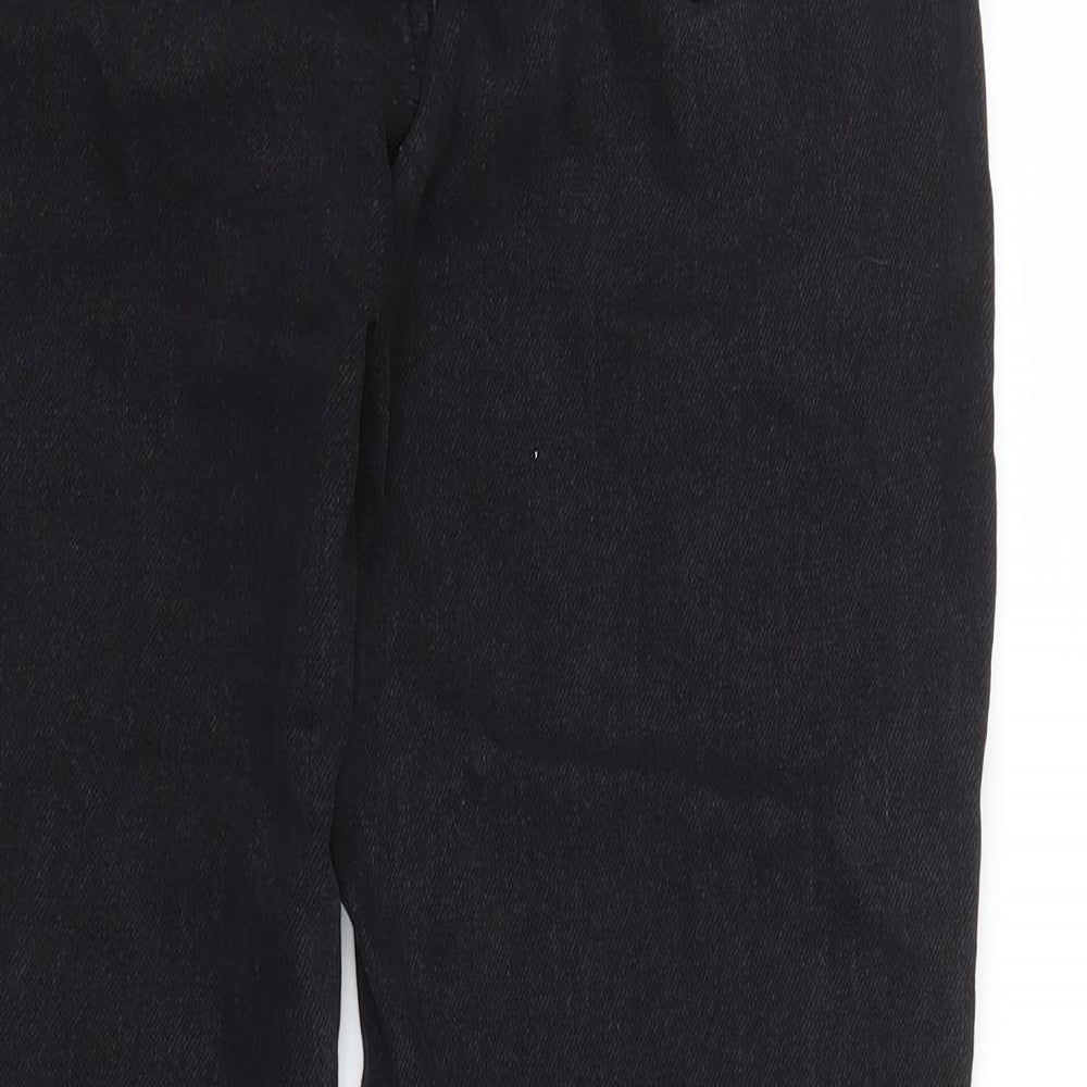 Denim Co. Womens Black Denim Straight Jeans Size 6 L28 in