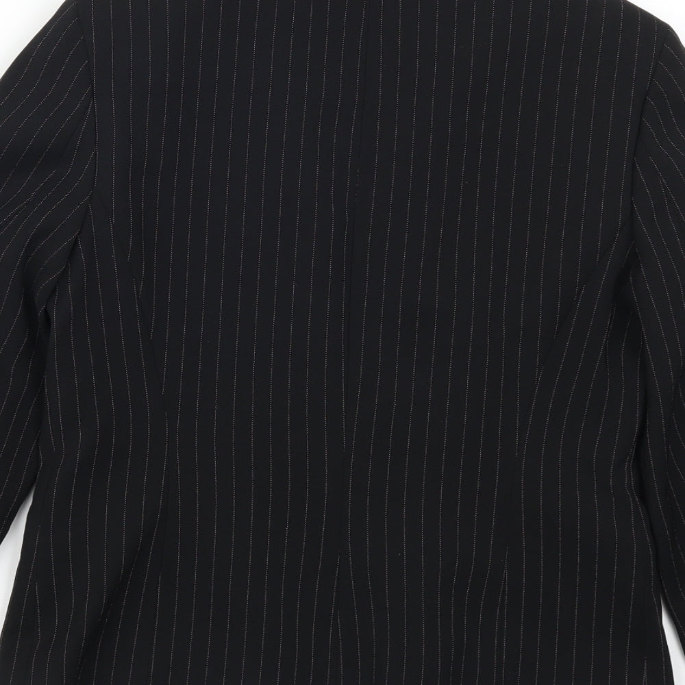 Dorothy Perkins Womens Black Striped Jacket Suit Jacket Size 10