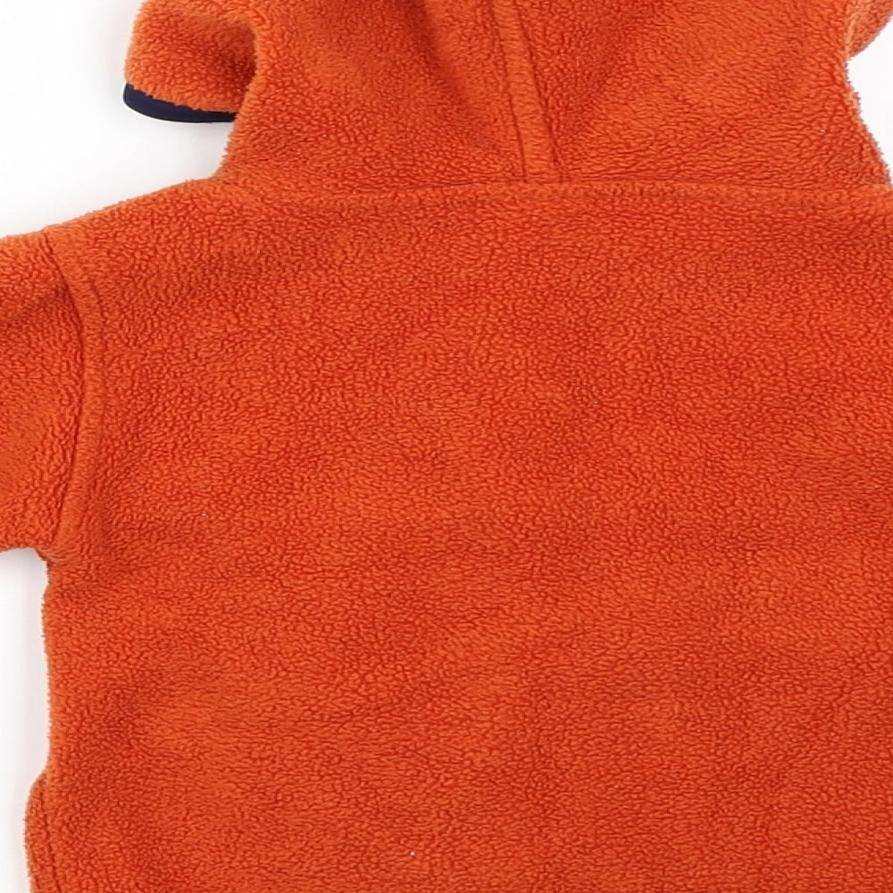 ADISPORT Boys Orange Fleece Pullover Jumper Size 6-9 Months