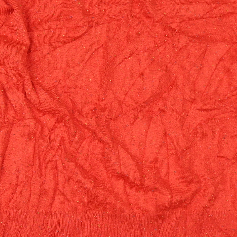 M&Co Womens Red Pullover Jumper Size 18