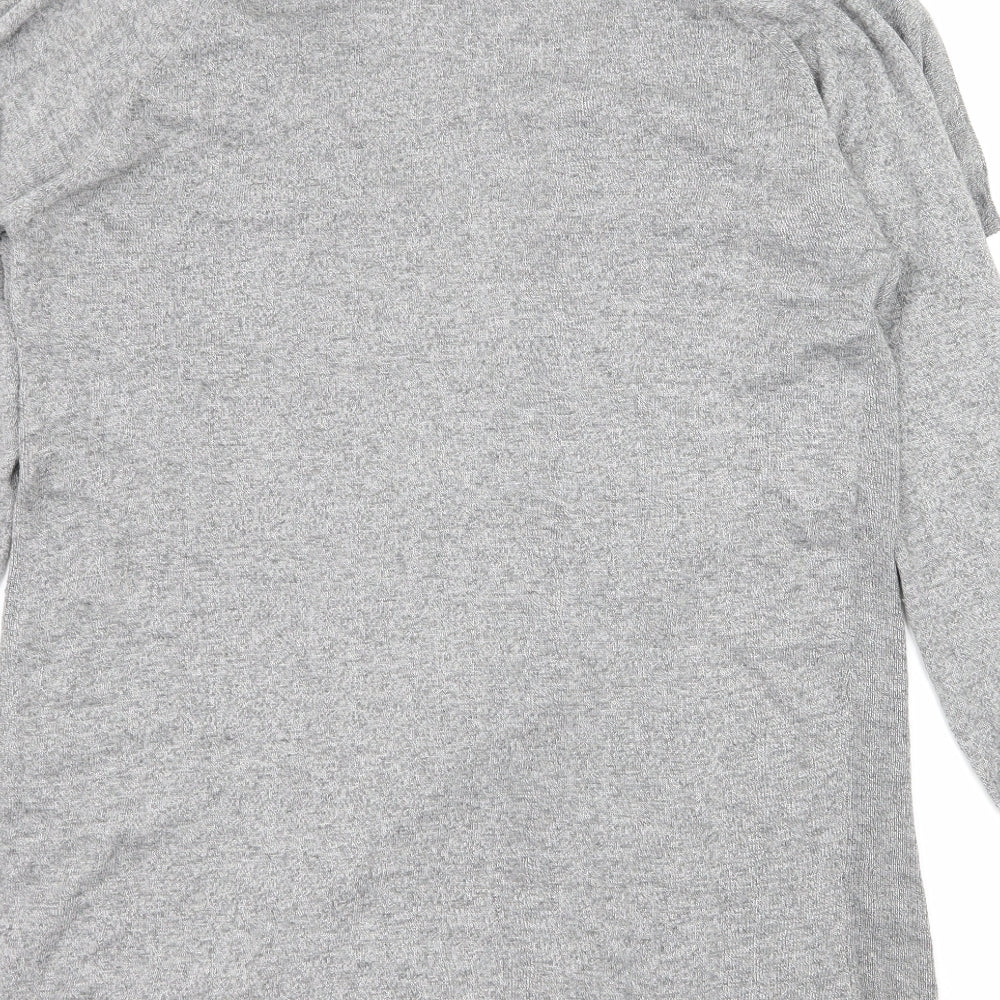F&F Womens Grey Knit Cardigan Jumper Size 12