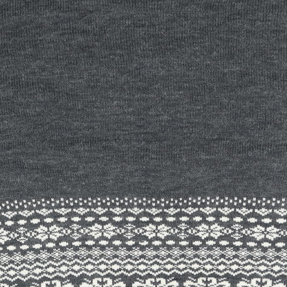 Purple Womens Grey Pullover Jumper One Size