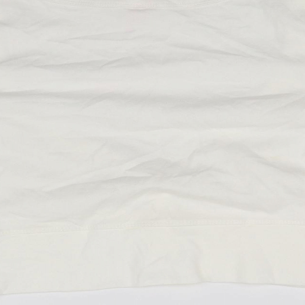 E-vie Womens White Cardigan Jumper Size 14