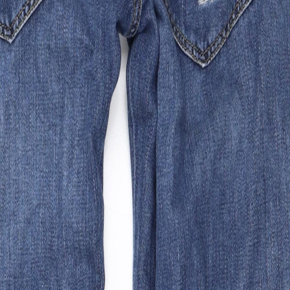 Zara Womens Blue Straight Jeans Size 28 in L24 in