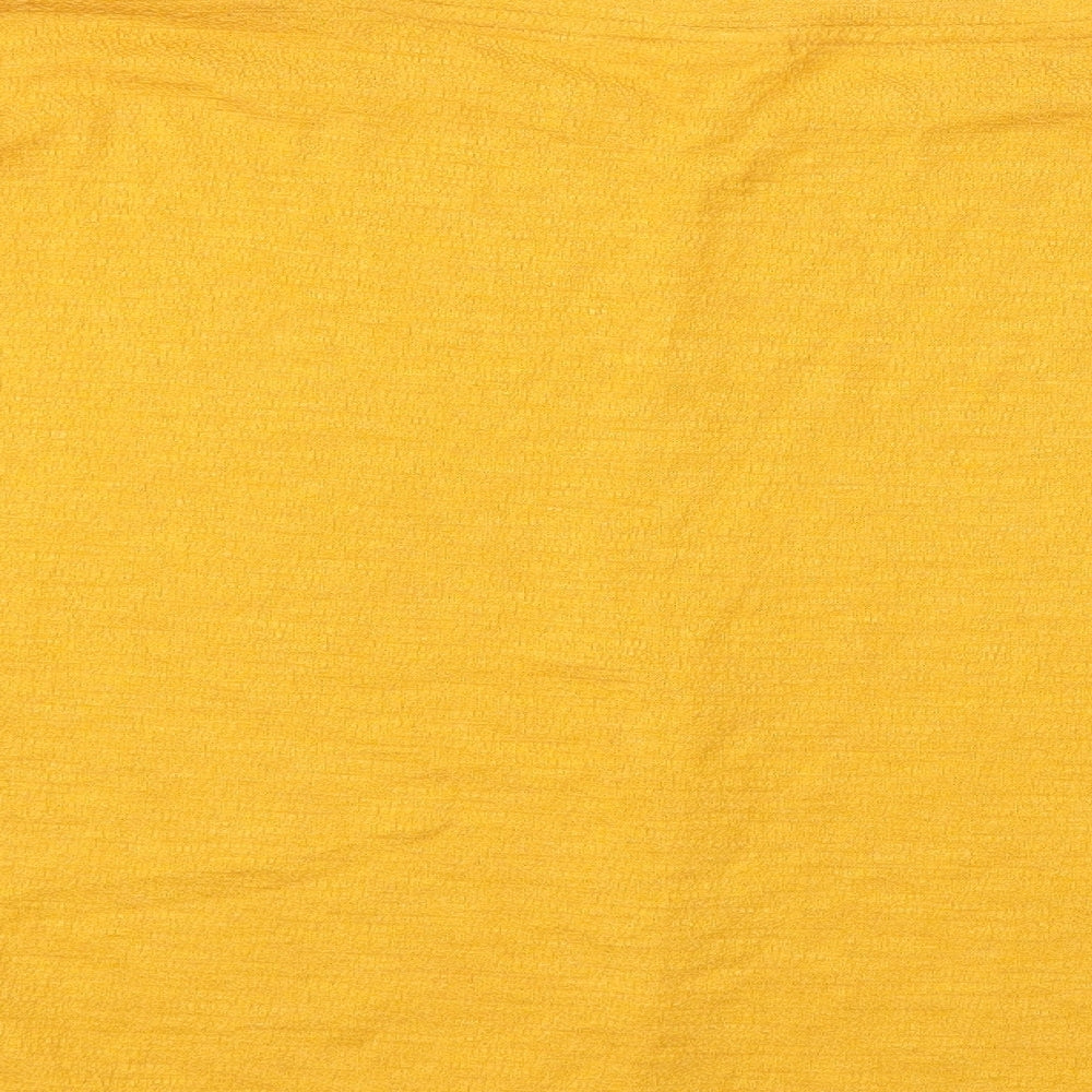 H&M Womens Yellow Pullover Jumper Size L - Balloon Sleeve