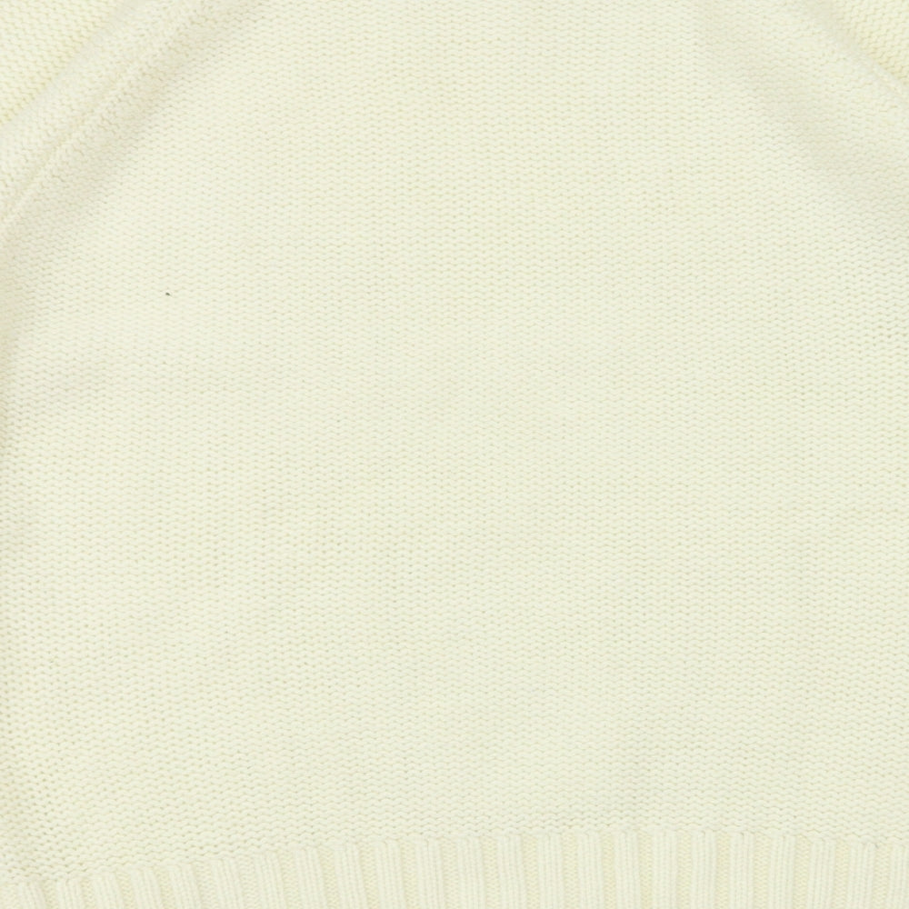 Preworn Womens Yellow Argyle/Diamond Pullover Jumper Size 14