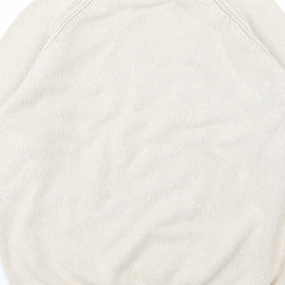 EWM Womens Beige Knit Pullover Jumper Size M