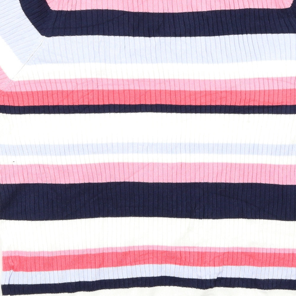 M&S Womens Multicoloured Striped Pullover Jumper Size 20