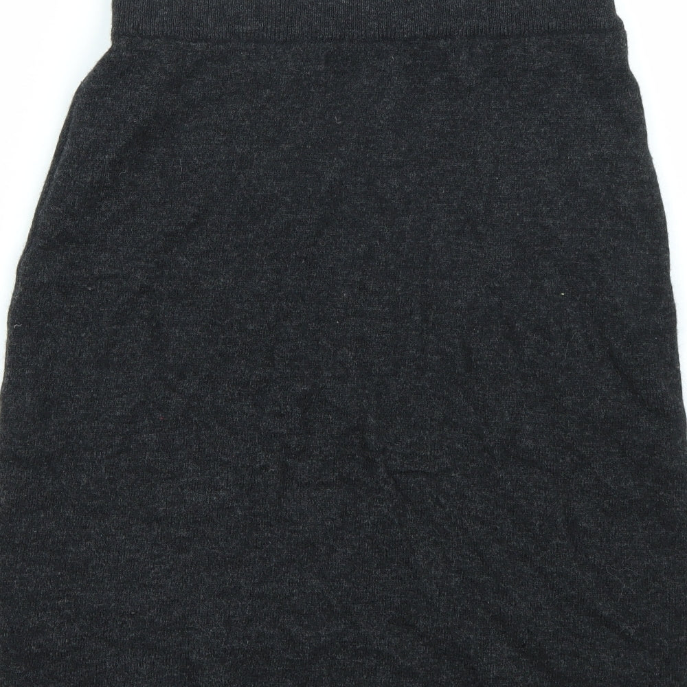 Frapp Womens Grey A-Line Skirt Size 28