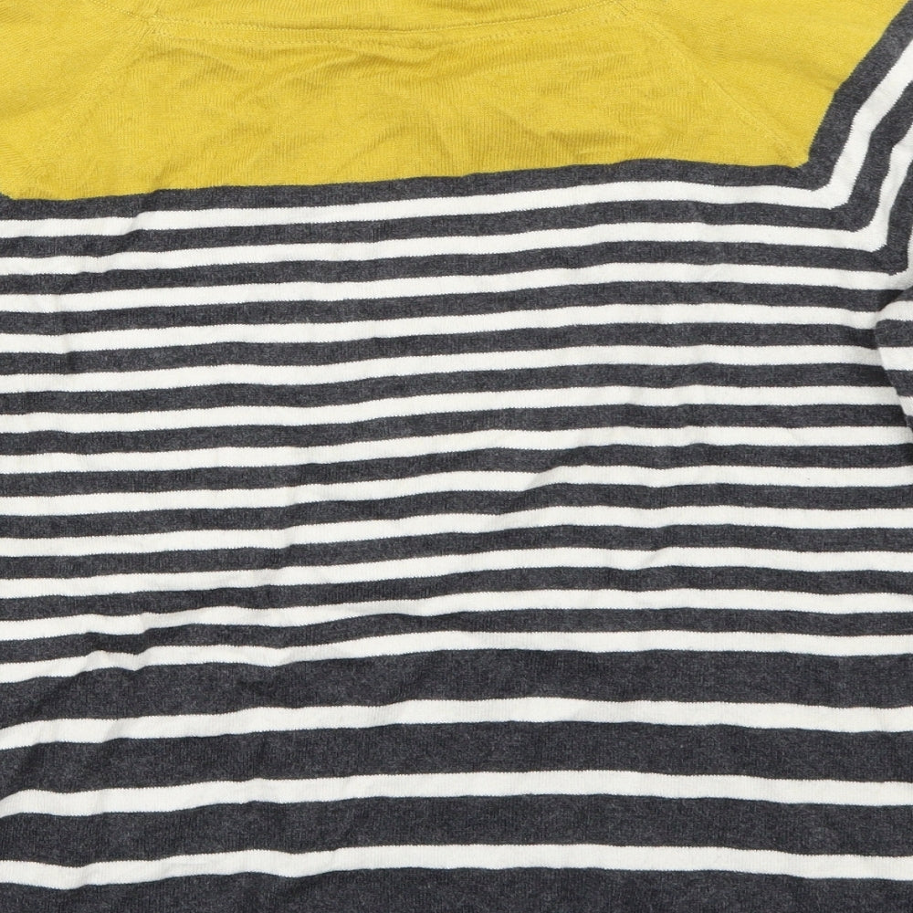 Preworn Womens Grey Striped Pullover Jumper Size 12
