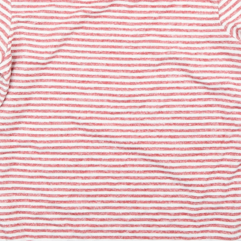 F&F Womens Red Striped Pullover Jumper Size 14